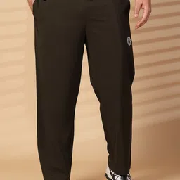 plusS Men Olive Green Mid Rise Stretchable Track Pants-image-89