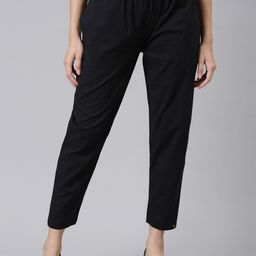 TWIN BIRDS Women Classic Mid-Rise Pure Cotton Cigerette Trousers-picture-30