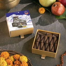 Phool 40Pcs Brown Govind Gulab Natural Incense Cones-12
