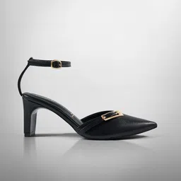 Signature Sole Embellished Work Block Sandals with Buckles-22