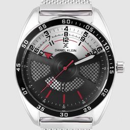 Daniel Klein Men Silver-Toned & Black Textured Analogue Watch DK12221-1-picture-40