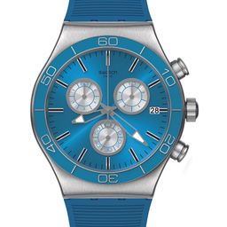 Swatch Unisex Blue Skeleton Dial & Blue Straps Analogue Watch-image-63