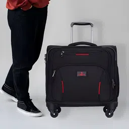 THE CLOWNFISH Soft-Sided Cabin Laptop Ipad Trolley Suitcase-37