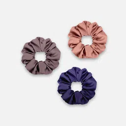 Furbo Women Assorted Set of 3 Pure Mulberry Silk Scrunchies-14