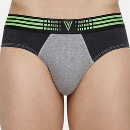 Van Heusen Men Grey Colourblocked Antibacterial Colour Fresh Briefs-picture-22