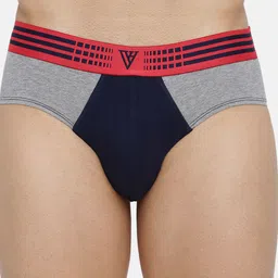 Van Heusen Men Navy Colourblocked Antibacterial Colour Fresh Briefs-picture-25