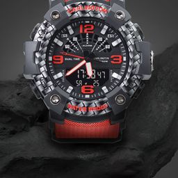 CARLINGTON Men Round Hybrid Multi Function Watch Endurance 9103 Red-15
