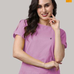 Friskers Pack Of 2 Cotton Round Neck Short Sleeves Pure Cotton Tops-image-88