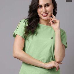 Friskers Pack Of 2 Cotton Round Neck Short Sleeves Pure Cotton Tops-image-89