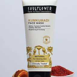 Soulflower Ubtan Kumkumadi Face Wash with Saffron & Turmeric For Oily, Dry Skin - 120ml-52