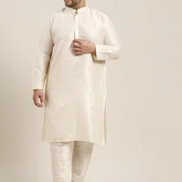 SOJANYA PLUS Men Off White Kurta with Churidar-picture-58