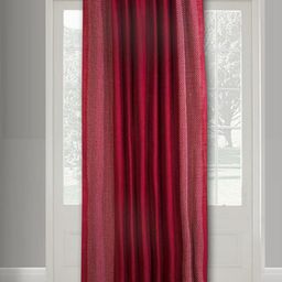 Fabindia Red Geometric Printed Room Darkening Door Curtain-18