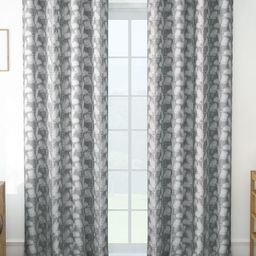 Story@home Grey Set of 2 Floral Room Darkening Door Curtain-55