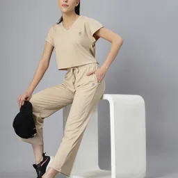 HRX by Hrithik Roshan Women SolidCrop Top With Trouser Co-ords Set-8