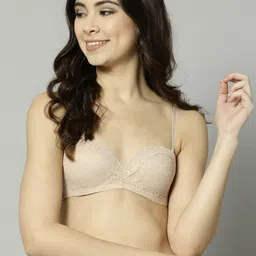 Marks & Spencer Beige Lace Underwired Padded Balconette Bra T332959A-41