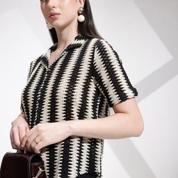 her by invictus Self Design Cotton Top-image-93