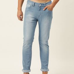 Flying Machine Men Blue Slim Tapered Micheal Fit Heavy Fade Stretchable Jeans-image-45
