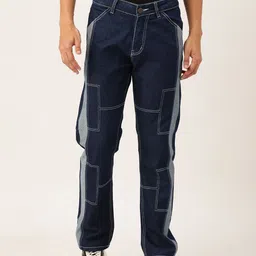 PARIS HAMILTON Men Straight Fit Colourblocked Stretchable Jeans-image-75