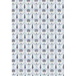 BED-SHEET.COM Blue & White Cotton Floral Printed Window Curtain-image-61