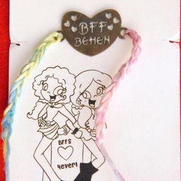 BeAbhika BFF Behan" Sister Quirky Rakhi with Roli Chawal Capsules-41