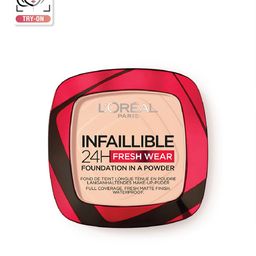 LOreal Paris Infallible 24H Fresh Wear Waterproof Powder Foundation 9 g - Rose Sand 180-45