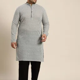 SOJANYA PLUS Embroidered Cotton Kurta-picture-19