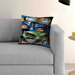 Athom Trendz Marvel Avengers Blue Printed Single 16'' x 16'' Square Cushion with Cover-27