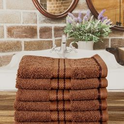 Aura Brown 6 Pieces Cotton 600 GSM Ultra Soft & Highly Absorbent Face Towels-image-50