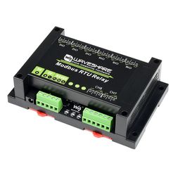 Waveshare Industrial Modbus RTU 8-Channel Relay Module RS485 Bus, Multi Protection (Without Power Adapter) image 1