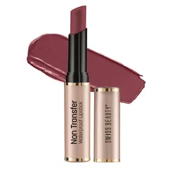 SWISS BEAUTY Non Transfer Water Proof Lipstick- Rusty Nude 418-37