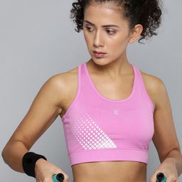 HRX by Hrithik Roshan Full Coverage Lightly Padded Rapid-Dry Seamless Workout Bra-picture-14