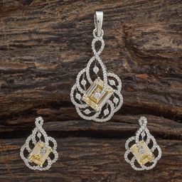Kushal's Fashion Jewellery Rhodium Plated Contemporary Zircon Embellished Bridal Jhumkas-picture-19