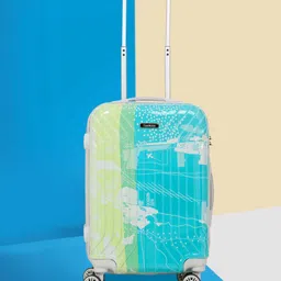 Teakwood Leathers Map Printed Cabin Hard Trolley Suitcase- 32.2L-image-59