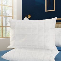 MAXNAP Sleep Support White Set of 2 Fibre Filled Polyester Lightweight Sleep Pillow-17