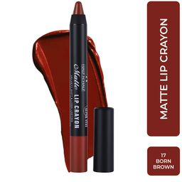 Half N Half Matte Velvet Soft 24h Super Stay Lip Crayon - Born Brown 17-48