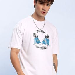 Beyoung Graphic Printed Drop-Shoulder Sleeves Oversized Cotton T-shirt-image-53