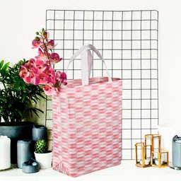 Kuber Industries Pack Of 24 Geometric Printed Oversized Shopper Tote Bag-0