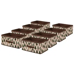 Aura White 8 Pcs Floral Printed Foldable Multi-purpose Organizers-21