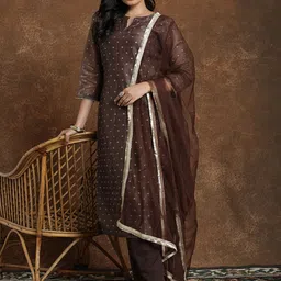 AVANSHEE Women Ethnic Motifs Printed Kurta with Palazzo & Dupatta-picture-51