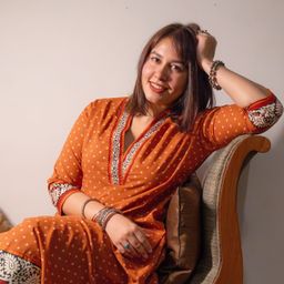 GoSriKi Badhani Printed V-Neck A-Line Kurta With Palazzos-52