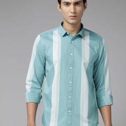 Blackberrys Men Cotton Urban Slim Fit Striped Casual Shirt-picture-43