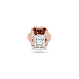 KUBERBOX 18K Rose Gold Tiny Square Diamond Nose Stud image 2