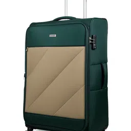 CARRIALL Green & Beige Color-Blocked  Large & Medium Combo Set of 2 Trolley Bag image 5