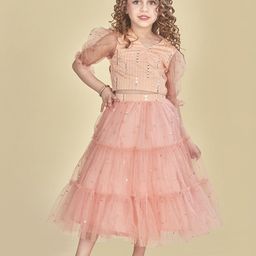 Lil Peacock Girls Embellished Ready to Wear Lehenga & Choli-picture-18