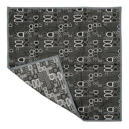 Kuber Industries Black Square D Print Both Sided Bed Server Food Mat image 2