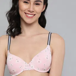 Mast & Harbour Pink Printed Underwired Lightly Padded Balconette Bra MNH-BRA-DRMS-130A-picture-16