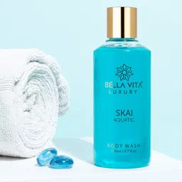 Bella Vita Organic SKAI Aquatic Body Wash Shower Gel with Aloe Vera & Jasmine - 200ml-picture-50