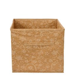 Kuber Industries Set Of 3 Beige Printed Foldable Fabric Drawer Organisers image 4