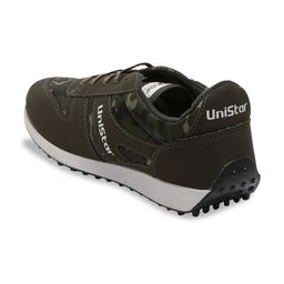 UNISTAR Men Green Synthetic Unistar Armyprint Running Shoes image 3
