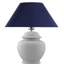 Homesake White Solid Handcrafted Table Lamp with Shade image 2